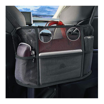 3 layer pu leather mesh organizer between seats